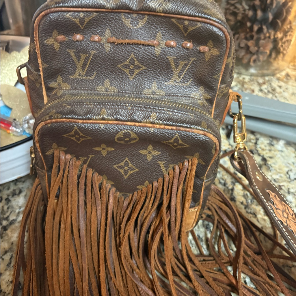 Louis Vuitton Monogram Brown Fringe Crossbody
